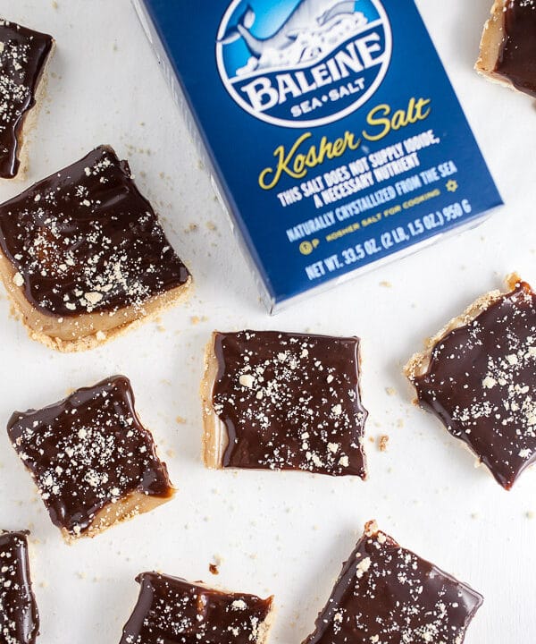 Salted Caramel Chocolate Shortbread Bars