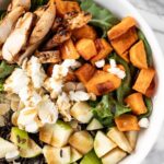 Sweetgreen Harvest Bowl with balsamic dressing on the side.