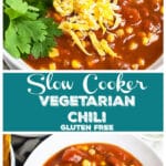 Slow Cooker Vegetarian Chili #TheRusticFoodie