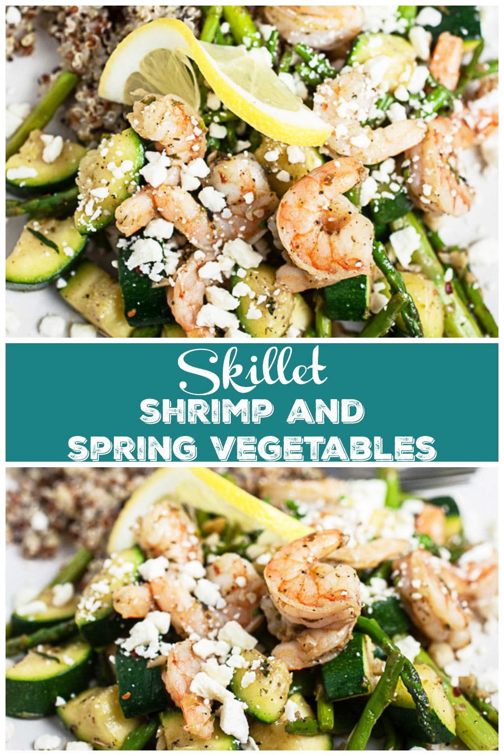 Skillet Shrimp with Vegetables and Feta | The Rustic Foodie®