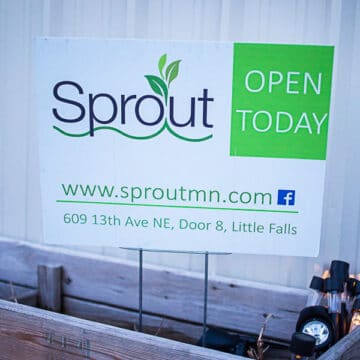 Sprout Minnesota welcome sign.