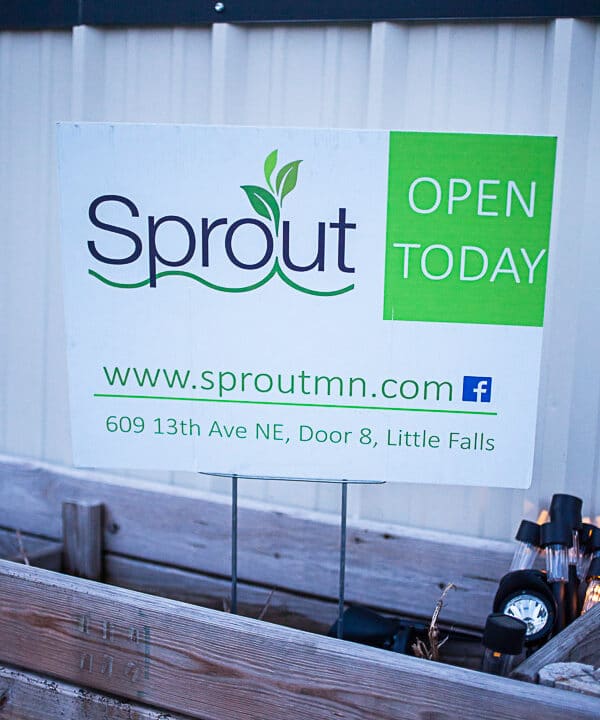 Sprout Minnesota welcome sign.