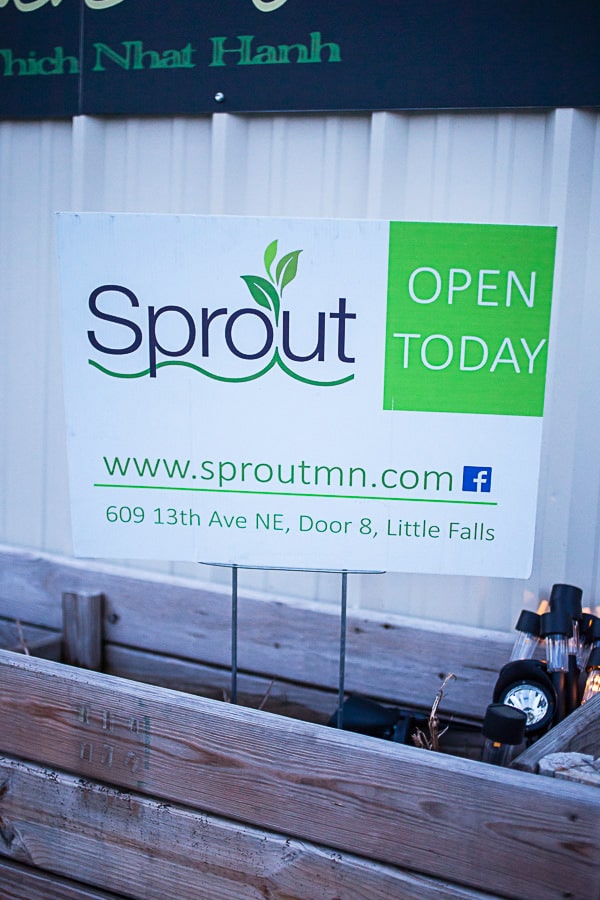 Sprout Minnesota welcome sign.