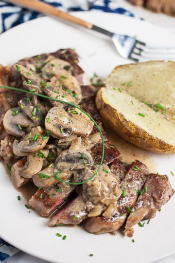 Steak Diane with Mushroom Sauce | The Rustic Foodie®