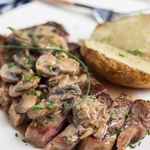 Steak Diane with Mushroom Sauce The Rustic Foodie®