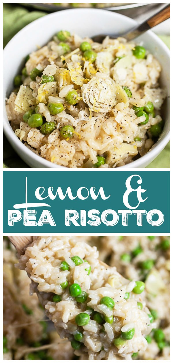Lemon Risotto with Peas & Artichokes | The Rustic Foodie®