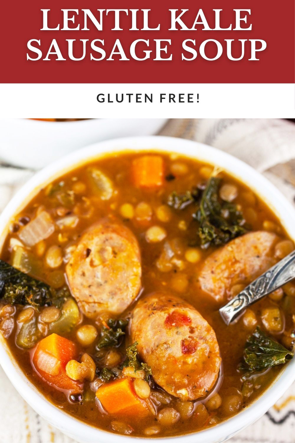 Sausage Lentil Kale Soup The Rustic Foodie®