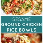 Sesame-Ground-Chicken-Rice-Bowls
