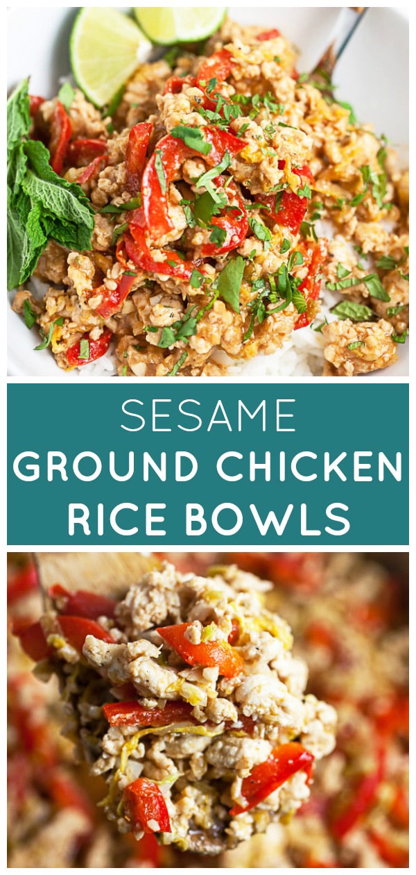 Ground Chicken Rice Bowl The Rustic Foodie®