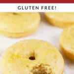 Gluten free baked lemon doughnuts.