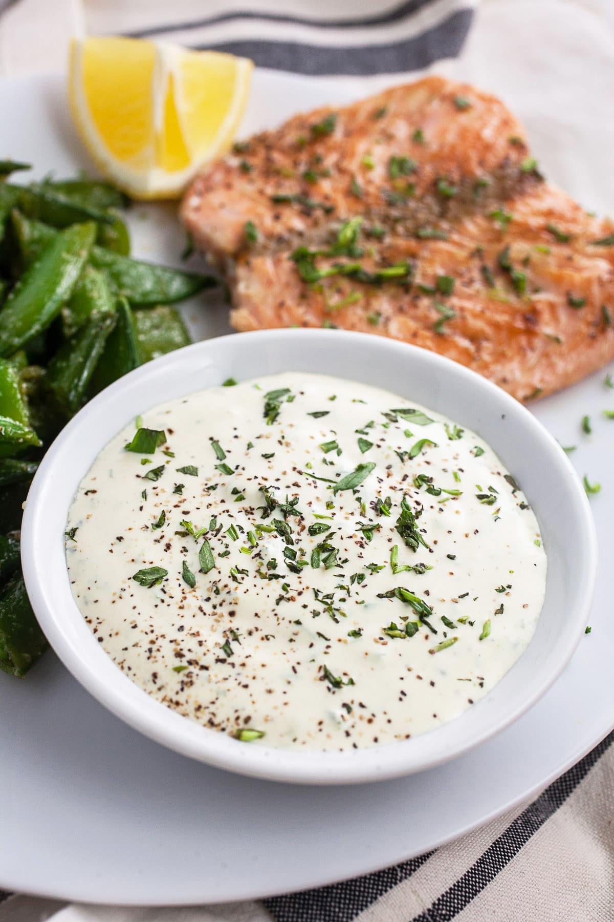 Creamy Lemon Tarragon Dipping Sauce | The Rustic Foodie®