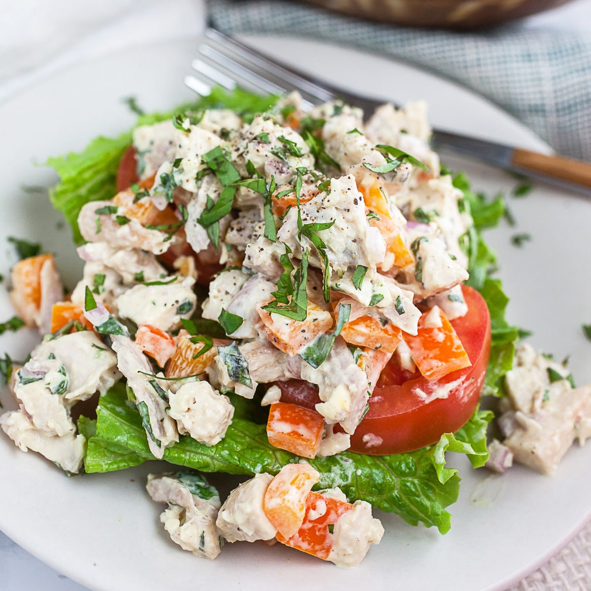 Lemon Basil Chicken Salad - The Rustic Foodie