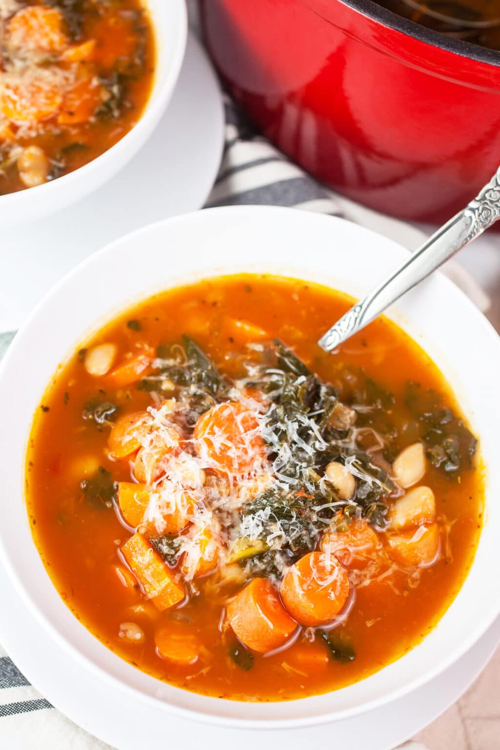 Cannellini Bean Kale Soup with Carrots The Rustic Foodie®