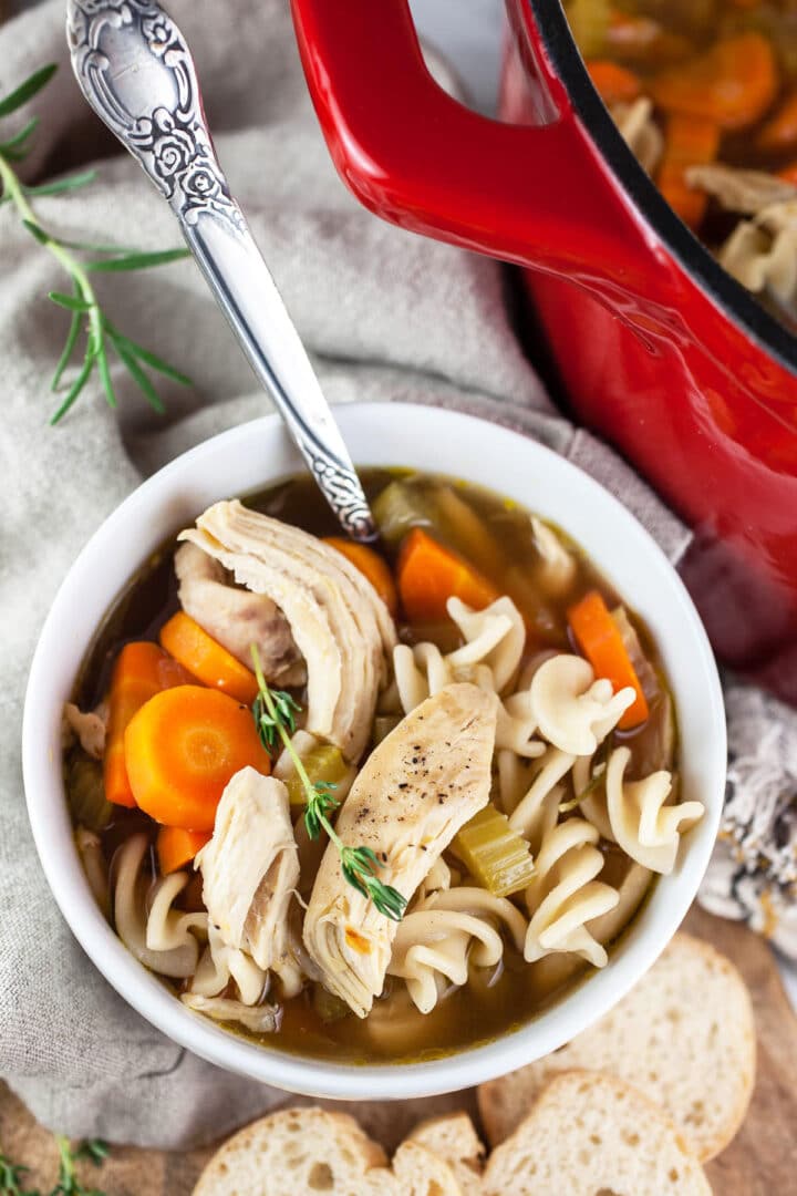 Dutch Oven Chicken Noodle Soup The Rustic Foodie®