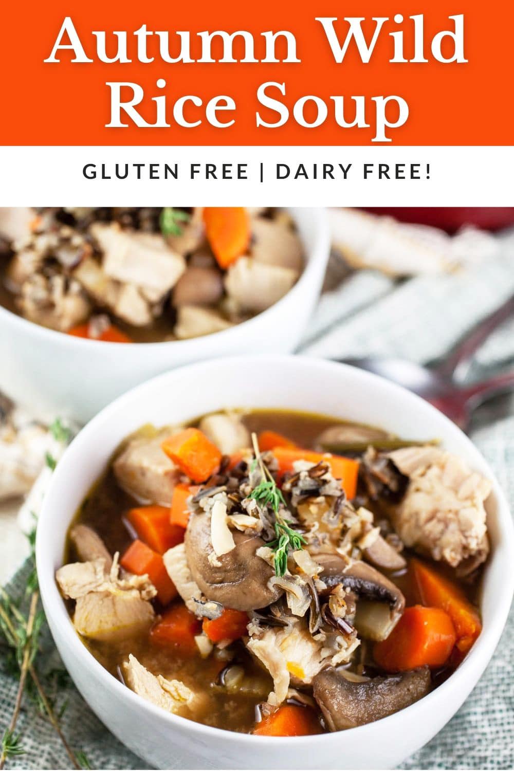 Autumn Wild Rice Soup with Turkey The Rustic Foodie®