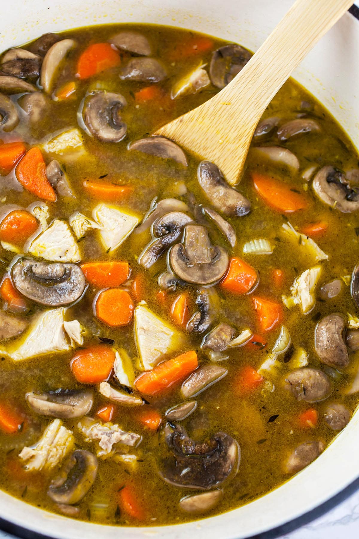 Autumn Wild Rice Soup with Turkey | The Rustic Foodie®
