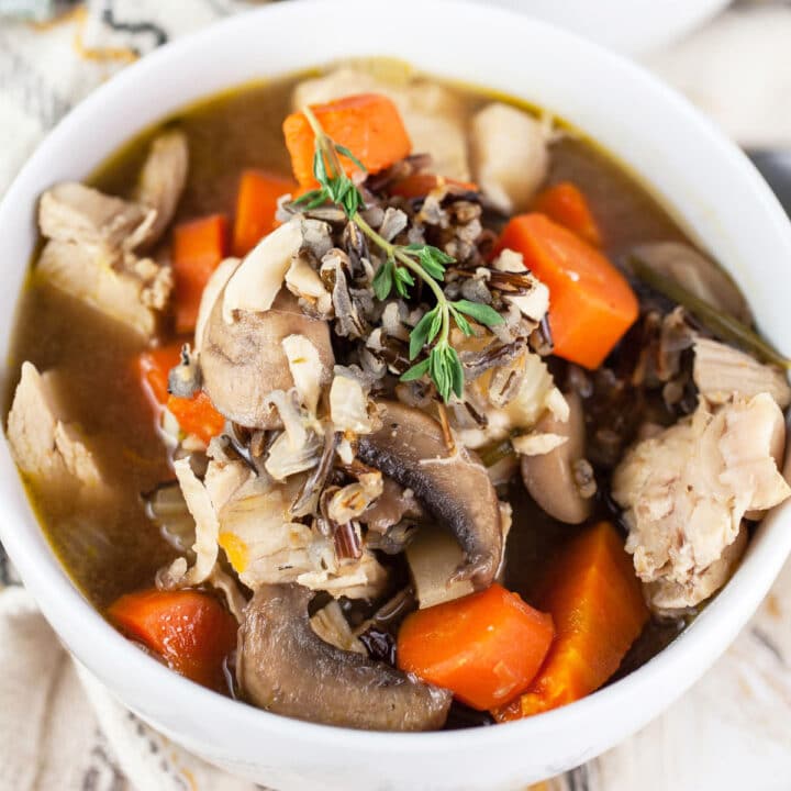 Autumn Wild Rice Soup with Turkey The Rustic Foodie®