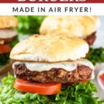 Air Fryer Turkey Burgers with Lemon Dill Aioli