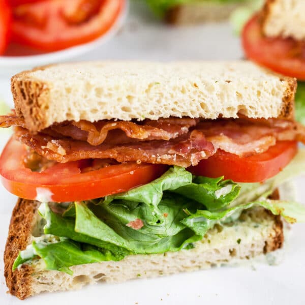 BLT with Lemon Basil Mayo | The Rustic Foodie®