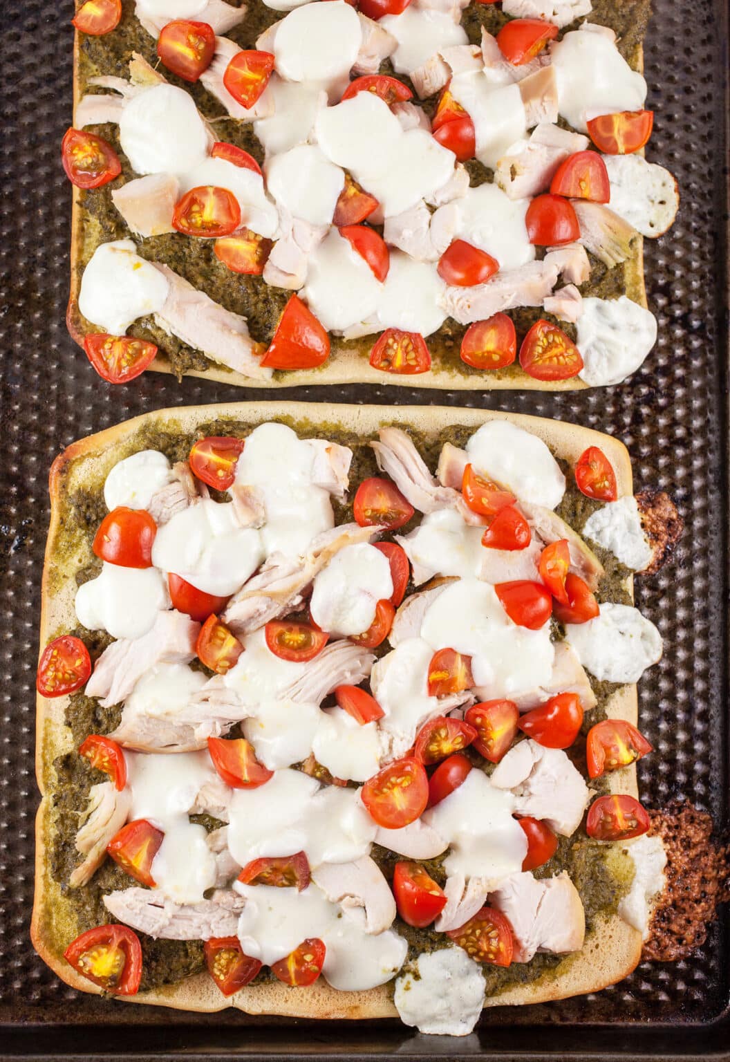 Chicken Pesto Flatbread Pizza The Rustic Foodie®