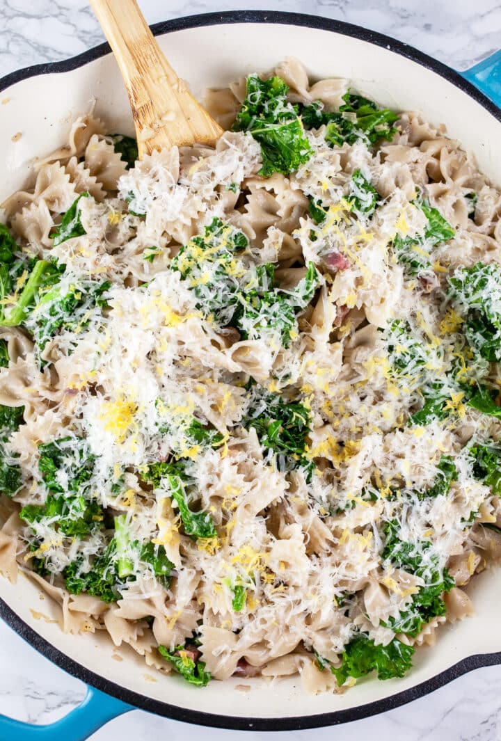 Kale Pancetta Pasta The Rustic Foodie®