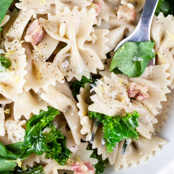 Kale Pancetta Pasta The Rustic Foodie®