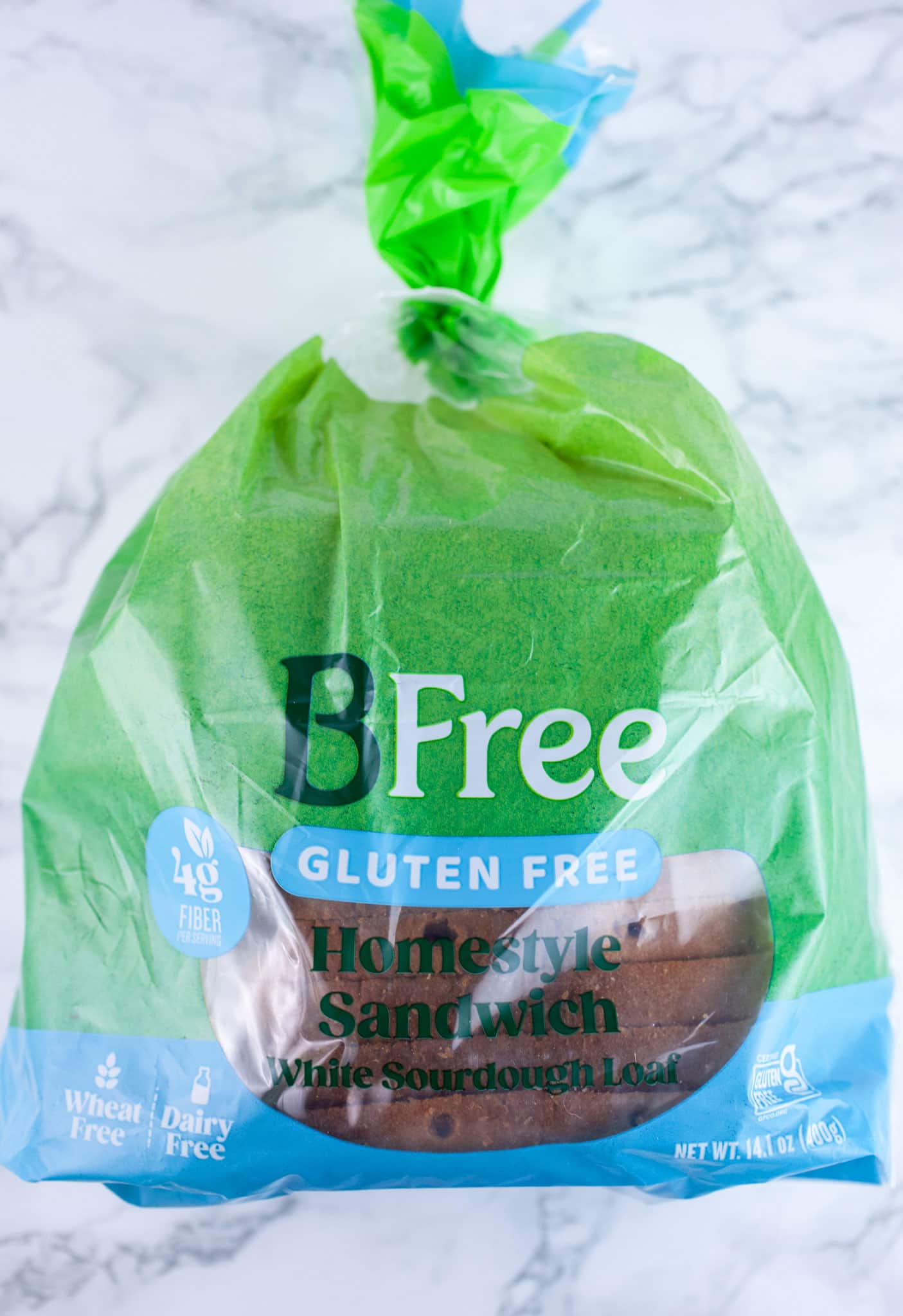 Unopened package of BFree gluten free homestyle bread.